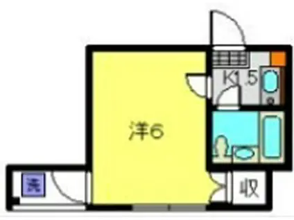 パールメゾン朝日(1K/2階)の間取り写真