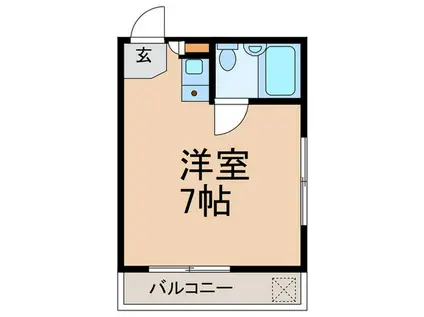 スカイハイツ奥沢(ワンルーム/3階)の間取り写真