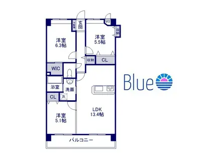 ビエント(3LDK/2階)の間取り写真