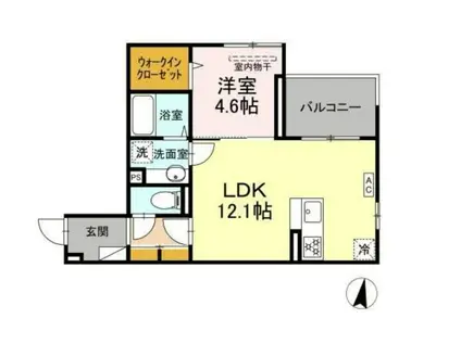 ベル・ポスト(1LDK/1階)の間取り写真