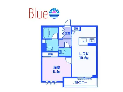 コンフォーザ湘南台(1LDK/3階)の間取り写真