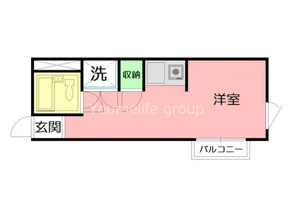 オレンジコート伊勢原(ワンルーム/2階)の間取り写真