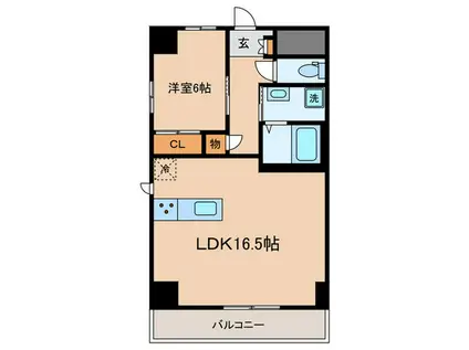 フローラ小石川(1LDK/3階)の間取り写真