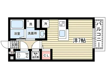 メゾン・クレール(1K/2階)の間取り写真