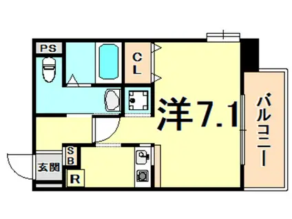 ダイドーメゾン阪神西宮(1K/11階)の間取り写真