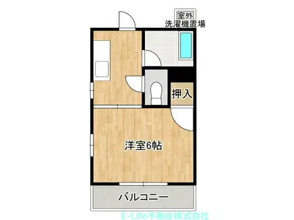 PROSPER水前寺(ワンルーム/1階)の間取り写真