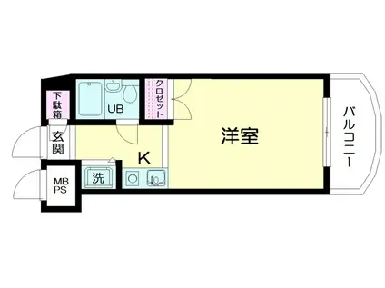 日神パレステージ大森(ワンルーム/9階)の間取り写真