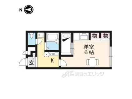 レオパレスコンフォード ツバキ(1K/1階)の間取り写真