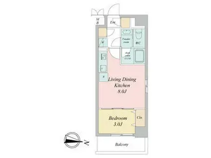 ヴェルデシア名駅南(1LDK/10階)の間取り写真