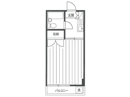 ベルウッド本郷(1K/2階)の間取り写真