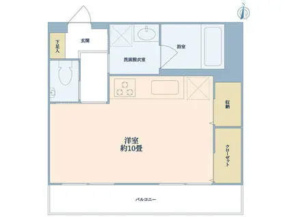 河田町ローヤルマンション(ワンルーム/1階)の間取り写真