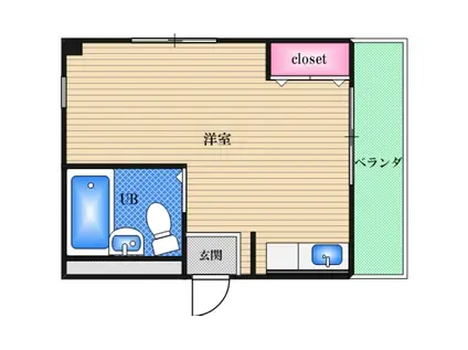 ジョイ都島本通(ワンルーム/2階)の間取り写真