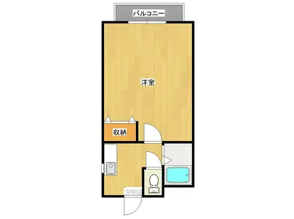 オーベルジュ・ド・ヌクシナK2(1K/2階)の間取り写真