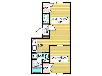 YAMASA(1LDK/1階)の間取り写真