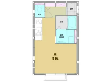 エアフォルク小松島(ワンルーム/1階)の間取り写真