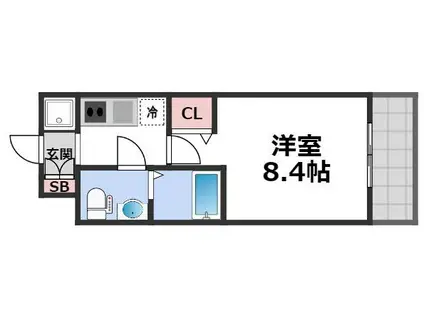 M´プラザ玉造(1K/5階)の間取り写真