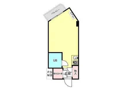 セザール伊勢佐木(ワンルーム/6階)の間取り写真