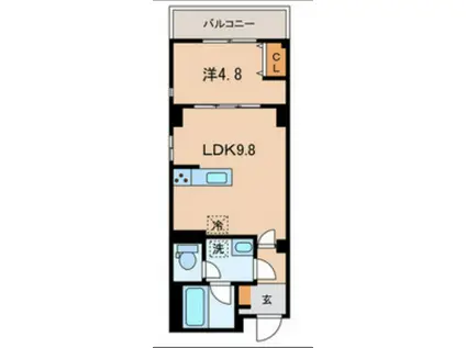 カーザ・ブランカ北斎(1LDK/3階)の間取り写真