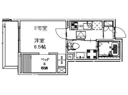 アクシーズ南浦和3丁目(1K/2階)の間取り写真
