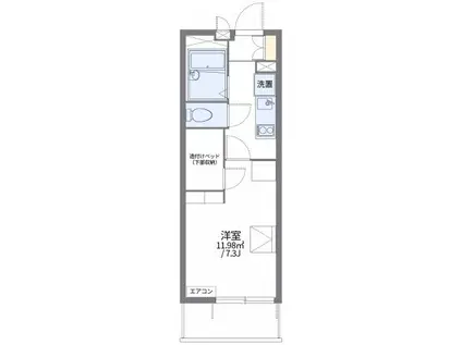 レオパレス宮前(1K/1階)の間取り写真