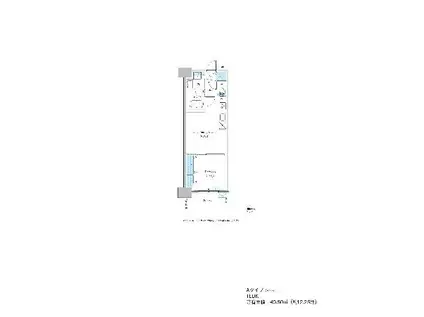 グランセジュール大国町(1LDK/4階)の間取り写真