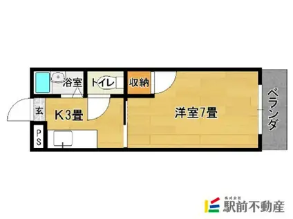 エクセレント櫛原(1K/1階)の間取り写真