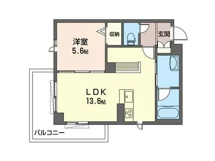 ポルト・ボヌール(1LDK/3階)の間取り写真