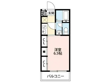 ヘスティア(1K/3階)の間取り写真