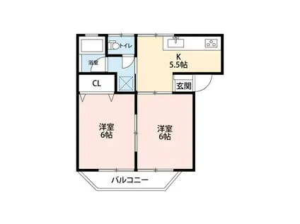 CORPO25(2K/1階)の間取り写真