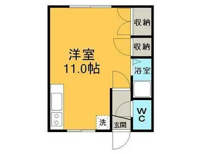 サクラハイツ(ワンルーム/1階)の間取り写真