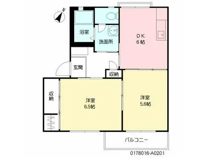 フォレストハイツ (2DK/2階)の間取り写真