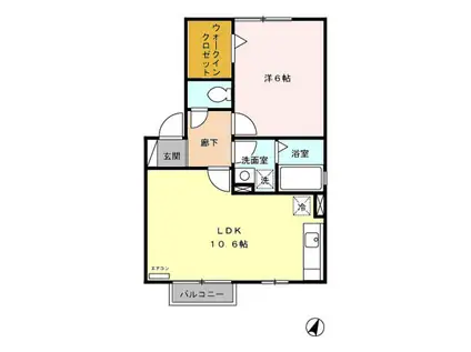 セレージャ(1LDK/2階)の間取り写真