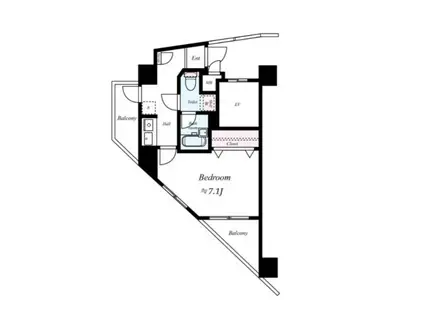 RISING PLACE向島(1K/3階)の間取り写真