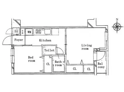 ステージ中馬込(2K/1階)の間取り写真