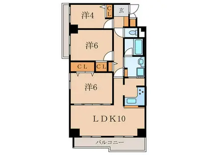 フォレステージュ武庫之荘(3LDK/3階)の間取り写真