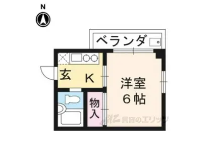 コーポタニグチ(1K/3階)の間取り写真