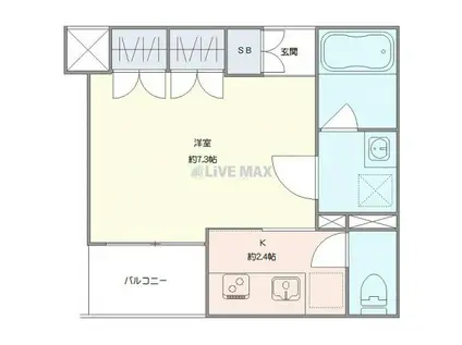 クレヴィスタ板橋本蓮沼(1K/2階)の間取り写真