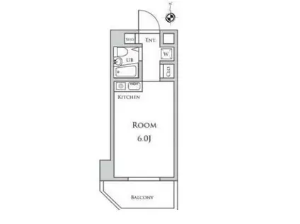 黒田屋ハイツ(ワンルーム/2階)の間取り写真