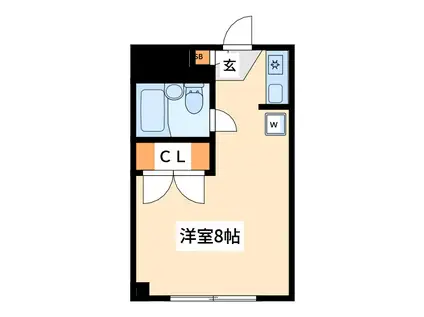 オーエムレジデンス八王子(ワンルーム/2階)の間取り写真