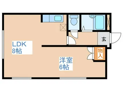 メゾンドール新川(1LDK/3階)の間取り写真