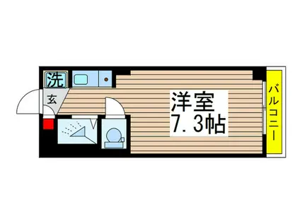 ワークス志津(ワンルーム/4階)の間取り写真