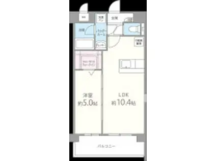 イーハトーブ櫛原(1LDK/2階)の間取り写真