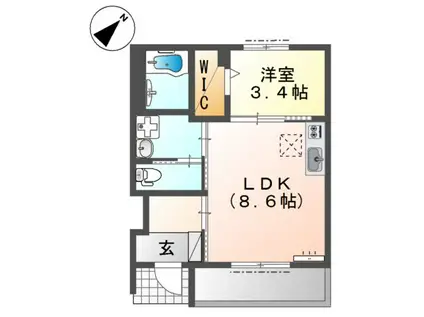 エストファミーユII(1LDK/1階)の間取り写真