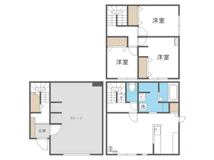 レガーメ手稲本町(3LDK/1階)の間取り写真