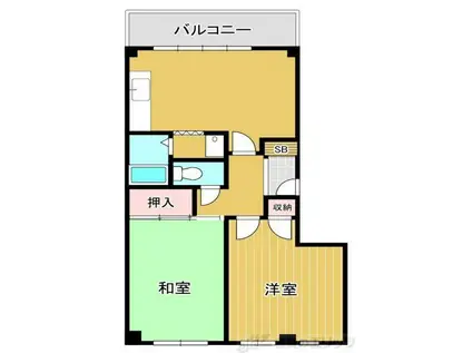 森岡ビル(2DK/2階)の間取り写真