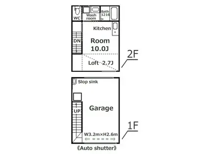 KICHI-基地- NO.2(ワンルーム/1階)の間取り写真