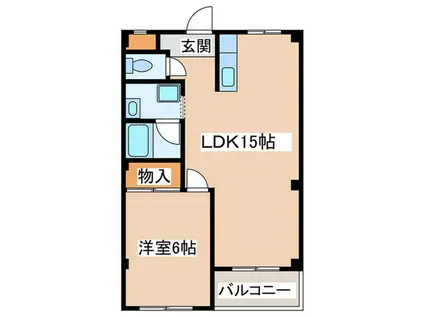 レナート鶴原III(1LDK/2階)の間取り写真
