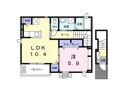 グランデ シーナIII(1LDK/2階)の間取り写真