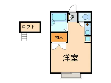 サンウッドグリーン第1(ワンルーム/2階)の間取り写真