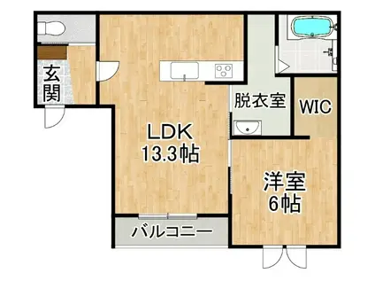 NEST(1LDK/3階)の間取り写真